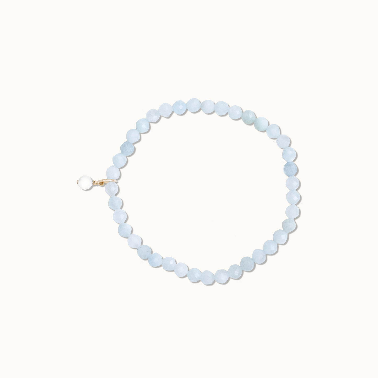 Aquamarine Gemstone Slip On Bracelet (March Birthstone)