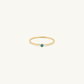 Gold Filled Birthstone Ring Blue Topaz CZ (December)