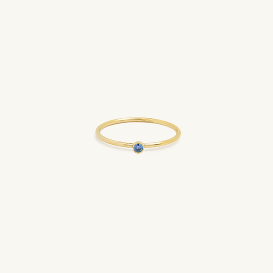 Pre Order: Gold Filled Birthstone Ring Sapphire CZ (September)